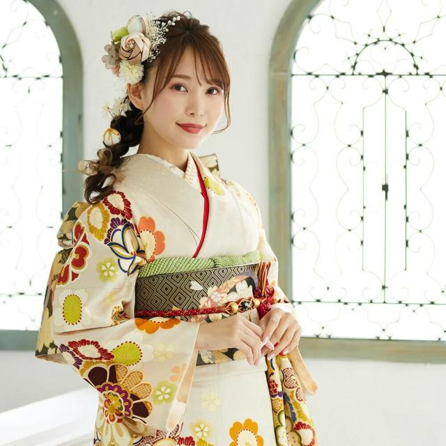 髪飾り　成人式　つまみ細工　前撮り　袴　振袖　花　赤　かすみ草　Ｕピン　ピンポンマム　かんざし　ウエディング　ブライダル　花嫁_4