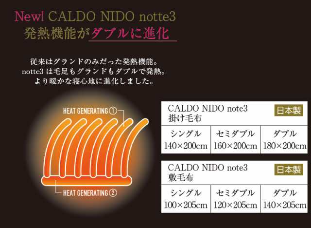 CALDO NIDO notte　カルドニード ノッテ　セミダブル　掛け毛布