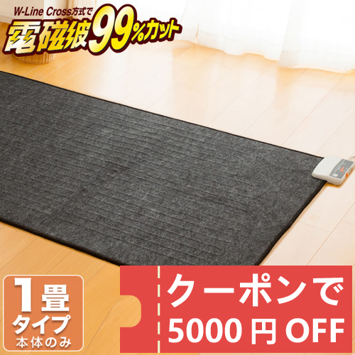 ホットカーペット 電磁波カット 1畳 182×85cm 本体のみ ZCB-10S ZENKEN ゼンケン 電気ホットカーペット 1畳タイプ ホットマット 電気マット 省エネ 節電 電磁波99％カット