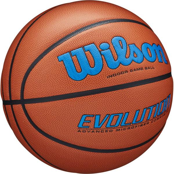 Wilson ウイルソン EVOLUTION ゲームボール オレンジ／ロイヤル 6号 バスケットボール 競技ボール6号 0595XB0604_1