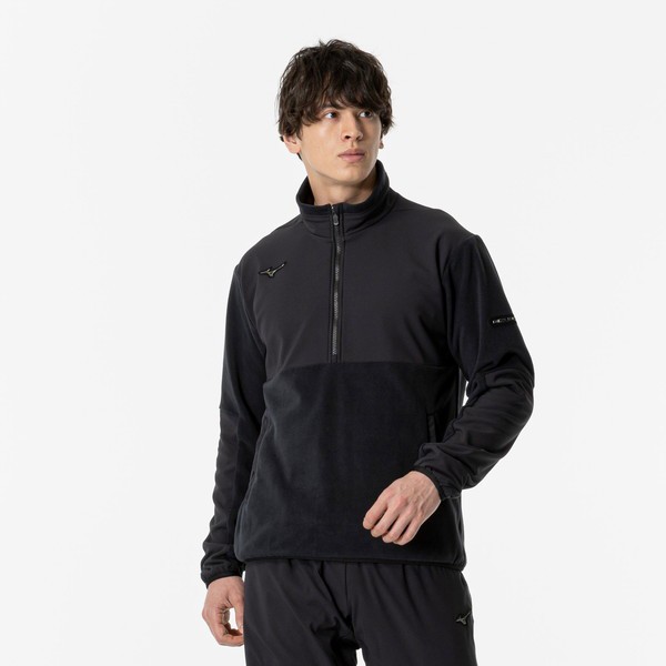 返品交換不可 大特価 MIZUNO ミズノ ミズノハイブリッドフリースハーフジップ ユニセックス フリース 32MCA55909の通販は