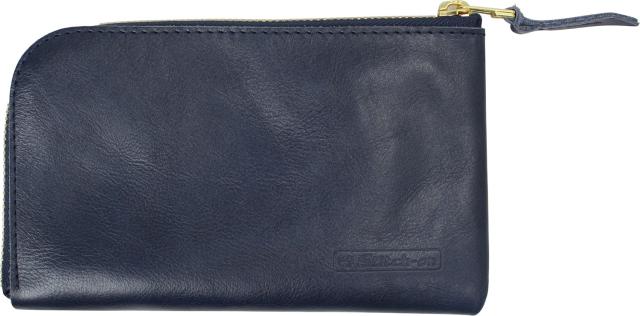 ステッチオン レザーウォレット ネイビー カジュアル ケース 5200360