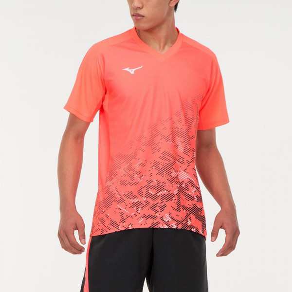 ミズノ MIZUNOドライエアロフロープラクティスシャツ(ラケットスポーツ)  テニス ソフトテニス ウエア Ｔシャツ ポロシャツ(62JAAZ14)