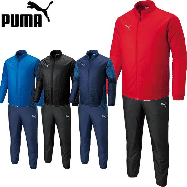上下セット PUMA プーマ TEAMCUP パテッド ウーブン JKT サッカー ウインドシャツ ウインドパンツ メンズ 660402 660403