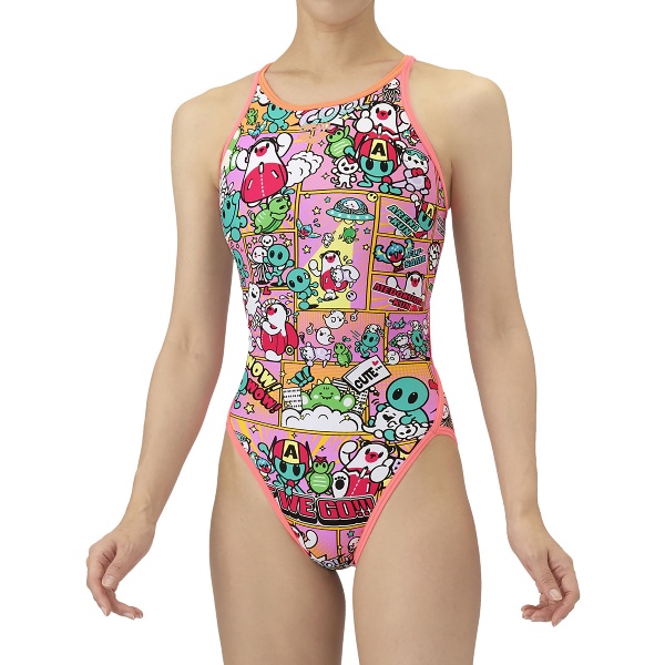 ARENA アリーナ トレーニングワンピース オープンバック 水泳 水着レディース競泳用 非公認・ AS5FWM13L-PKOR