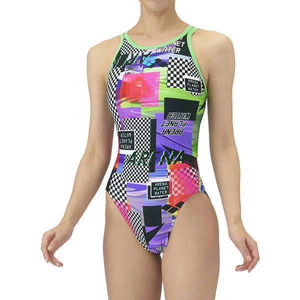 ARENA アリーナ トレーニングワンピース オープンバック 水泳 水着レディース競泳用 非公認 AS5FWM22L-BKPP