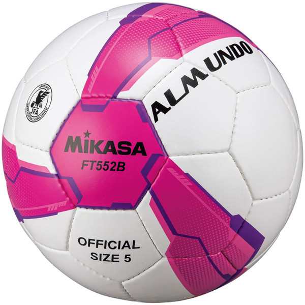 ミカサ MIKASA サッカー5号手縫い 検定球 ピンク 紫 FT552B-PV サッカー ボール FT552BPVの通販は