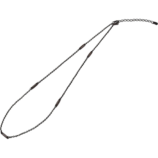PHITEN  ファイテン ネックレス チタンチェーン ステーション ブラック 40+5cm ボディーケア グッズ JX983151