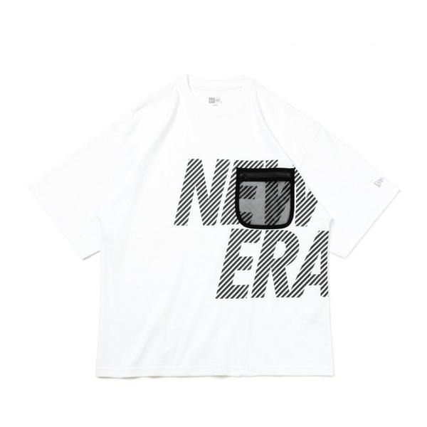 ニューエラ（NEW ERA） 半袖 オーバーサイズド パフォーマンス Tシャツ Mesh Pocket ホワイト × ブラック 14121975の通販は