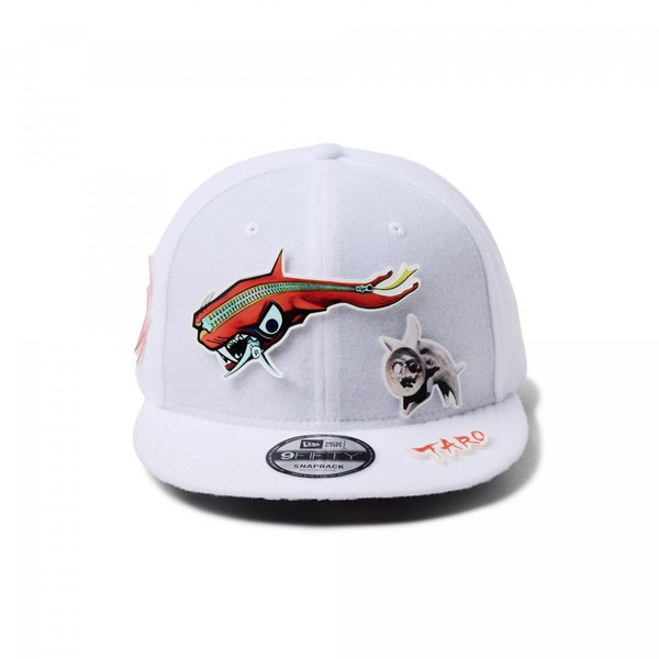 NEWERA  ニュー内鰓 NEW ERA 9FIFTY TARO OKAMOTO 岡本太郎 継ぎ切れ 白いこと 14683772 鳥打ち帽 かぶり笠