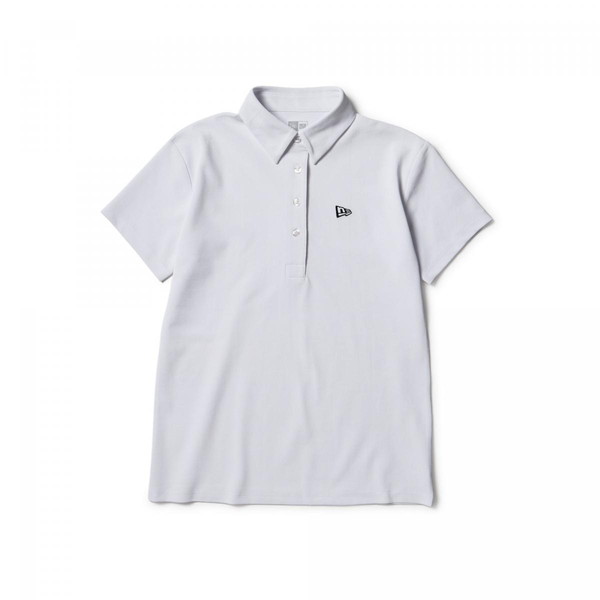 NEWERA  ニューエラ NEW ERA Women’s 半袖 鹿の子 ポロシャツ Vertical Logo ホワイト ゴルフ 14859879 レディース