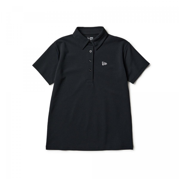 NEWERA  ニューエラ NEW ERA Women’s 半袖 鹿の子 ポロシャツ Vertical Logo ブラック ゴルフ 14859880 レディース