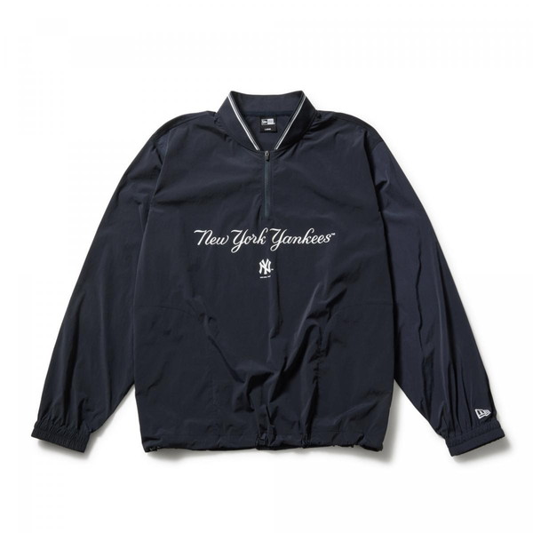 NEWERA  ニュー内鰓 NEW ERA ウーブン ティーシャツ ハーフジップ ニューヨーク州・ヤンキース 米国海軍 ゴルフ 14859890
