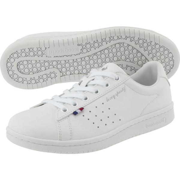 ルコック Le coq sportif ラ ローラン LA ROLAND SL 合成皮革 ホワイト シルバー カジュアル シューズ QL1VJC02WS-F