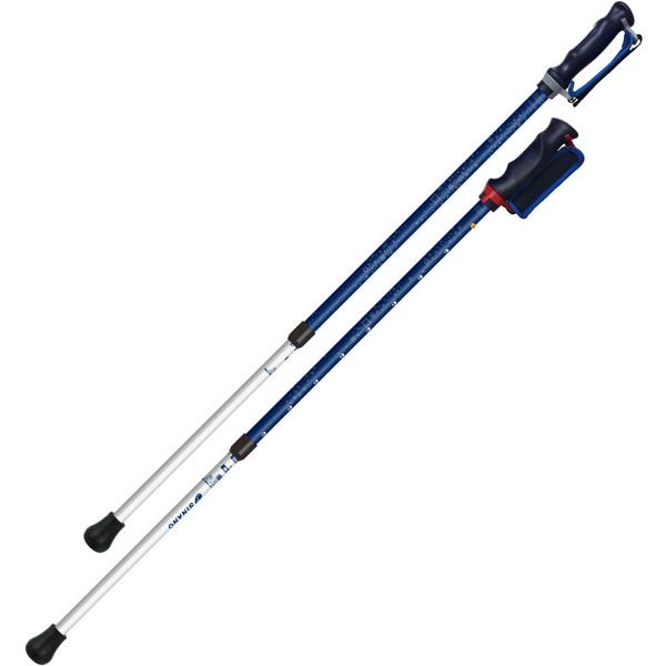 SINANO シナノ 抗ウイルスあんしん2本杖 ネイビー 伸縮 抗ウイルス加工 ウェルネス 650202