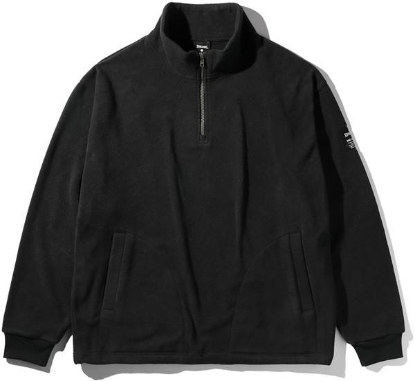 SPALDING スポルディング コートサイド フリース ハーフジップ プルオーバー バスケットボール フリース ベロアジャケット SMJ25113-1000