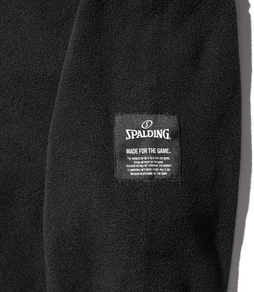 SPALDING スポルディング コートサイド フリース ハーフジップ プルオーバー バスケットボール フリース ベロアジャケット SMJ25113-1000_7