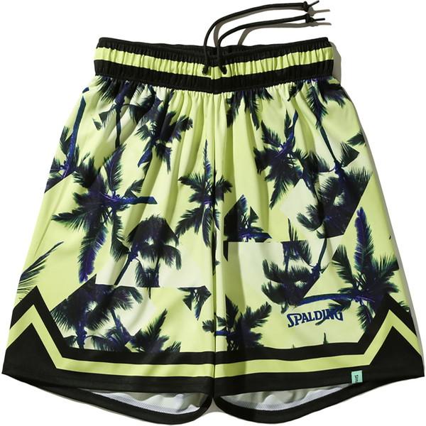 SPALDING スポルディング ジャージーショーツ パームツリー バスケットボール WUPニットハーフ 3／4パ  SMP25007-7000