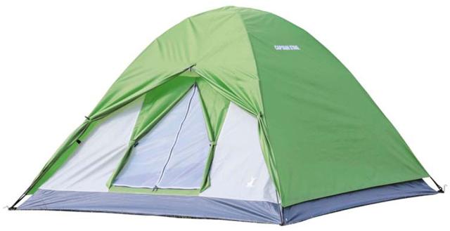 キャプテンスタッグ CAPTAINSTAGクレセント3人用ドームテント（グリーン）UA-49 懸賞当選品新品未開封 キャンプ アウトドア クレセント 3人用ドームテント(アンバー) - アウトドア・キャンプ用品