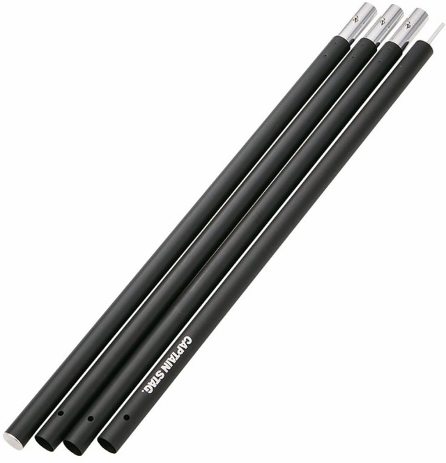 CAPTAIN STAG キャプテンスタッグ アルミジョイントポール径28mmx280cm 4本つなぎ ブラック UA-4511 アウトドア UA4511の通販は
