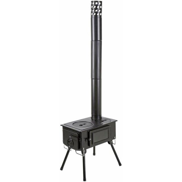 CAPTAIN STAG キャプテンスタッグ アウトドアKAMADO かまど 煙突 ガラス窓付 角型ストーブUG0075 UG0075の通販は