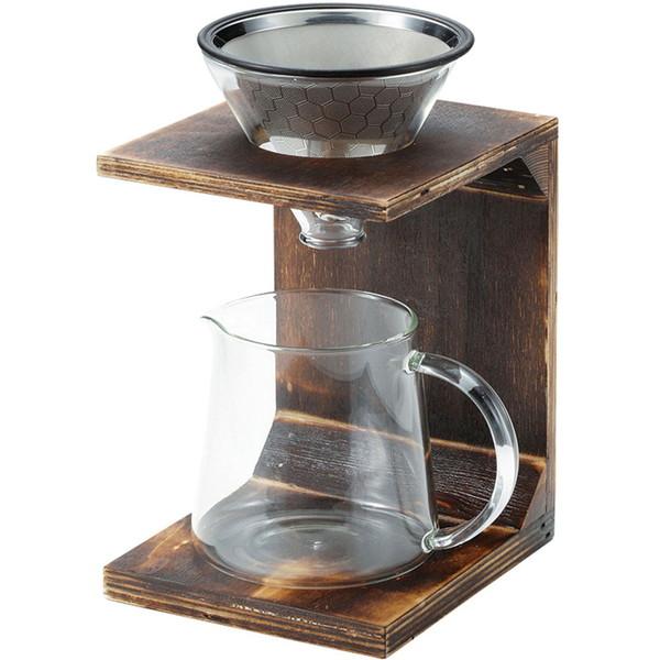 CAPTAIN STAG キャプテンスタッグ 珈琲 ドリッパーセット 木製スタンドタイプ UW-3521 アウトドア アクセサリー UW3521