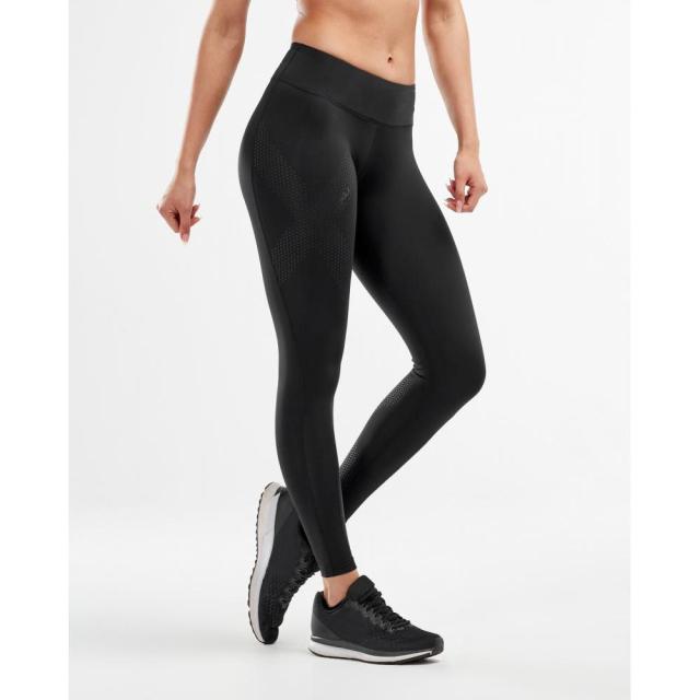 2XU ツータイムズユー Mid-Rise Compression Tight レディース WA2864B-BLK-DBK