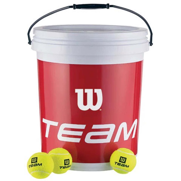 Wilson ウイルソン テニス ノンプレッシャーボール 72 球 専用バケツ入り テニス ボール硬式 WRT131200