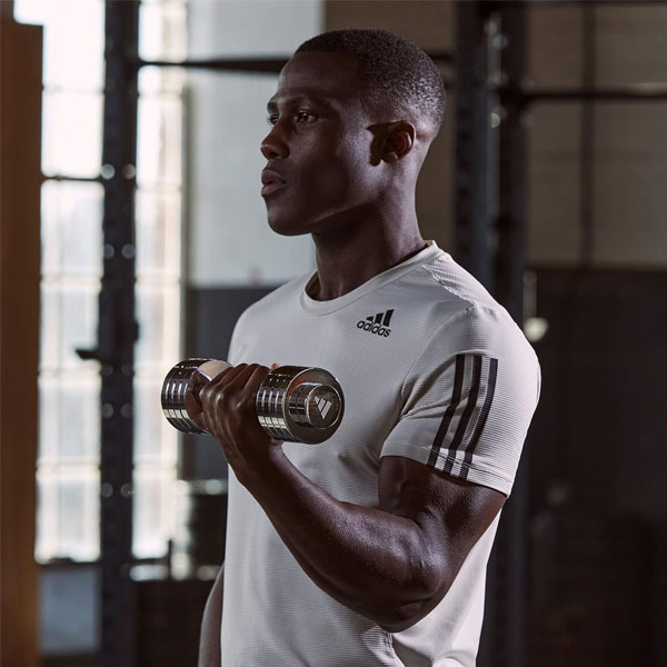 アディダス adidas アジャスタブルクロームダンベル 5KG ADWT-11400 プロアバンセ トレーニング フィットネス_2
