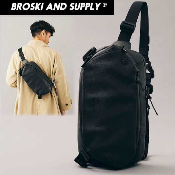 BROSKI AND SUPPLY】Adjust big sling bag スリングバック