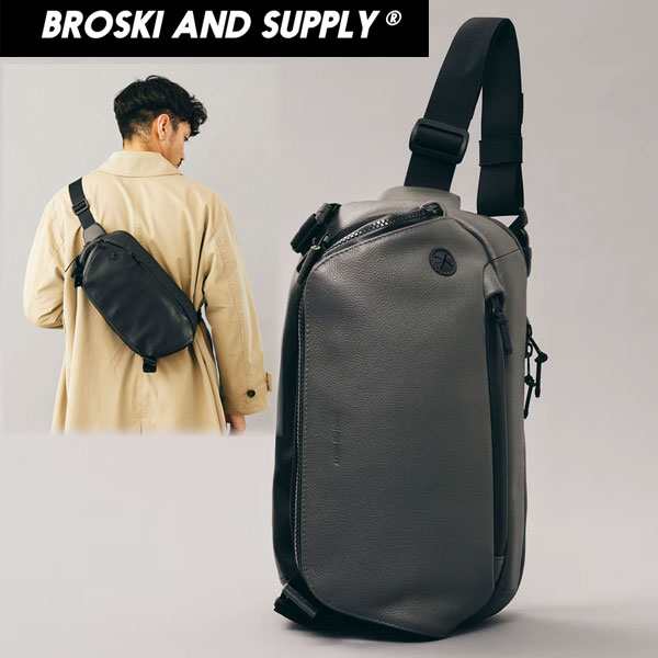 BROSKI AND SUPPLY ブロスキーアンドサプライ BBOM-1061-CHARCOAL Adjust sling multi bag  スリングバッグ その他アウトドア用品