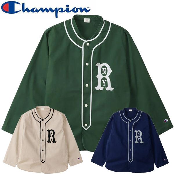 Champion チャンピオン ベースボールシャツ C3-C409 メンズカジュアル