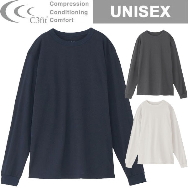 C3fit シースリーフィット リオプティマム ペーパーロングスリーブTシャツ GC44146 ユニセックス トップス 長袖