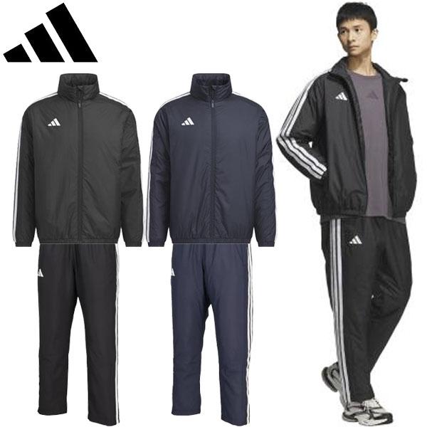 上下セット adidas アディダス スリーストライプス ルーズフィット 中綿 入りウインドジャケット ウインドパンツ メンズ IS425 ZQ883