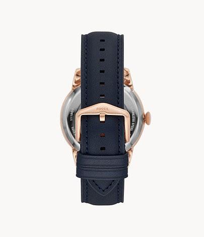 フォッシル FOSSIL 腕時計 TOWNSMAN オートマティック ネイビーレザー