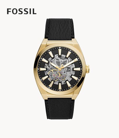 フォッシル（FOSSIL） 腕時計 EVERETT オートマティック ブラック