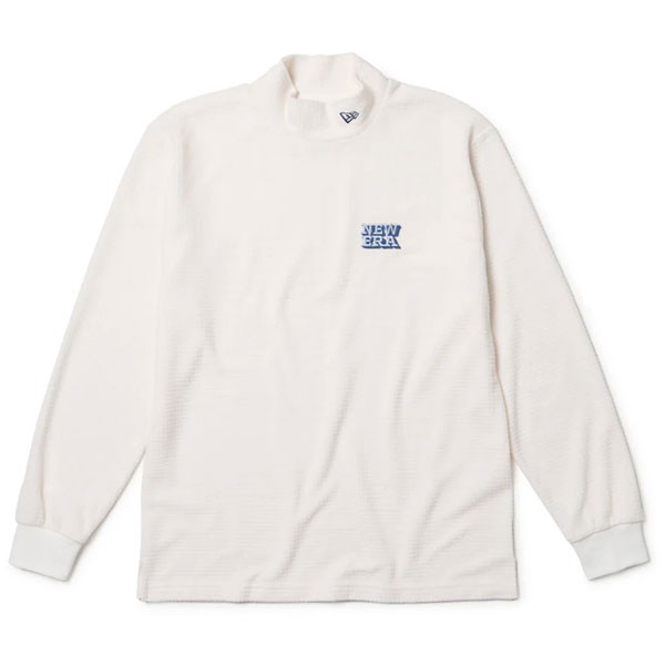 NEW ERA ニューエラ 長袖 ハイネック グリッドフリース Tシャツ オフホワイト ゴルフ 14669871