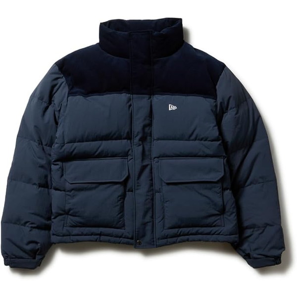 NEW ERA ニューエラ ダウンジャケット コーデュロイ コンビ ネイビー FW25 14682726