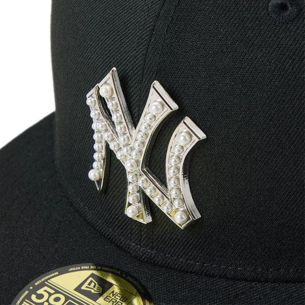 ニューエラ NEW ERA 59FIFTY MLB パール バッジ Pearl Badge ニューヨーク ヤンキース ブラック 14745148 帽子 キャップ_4