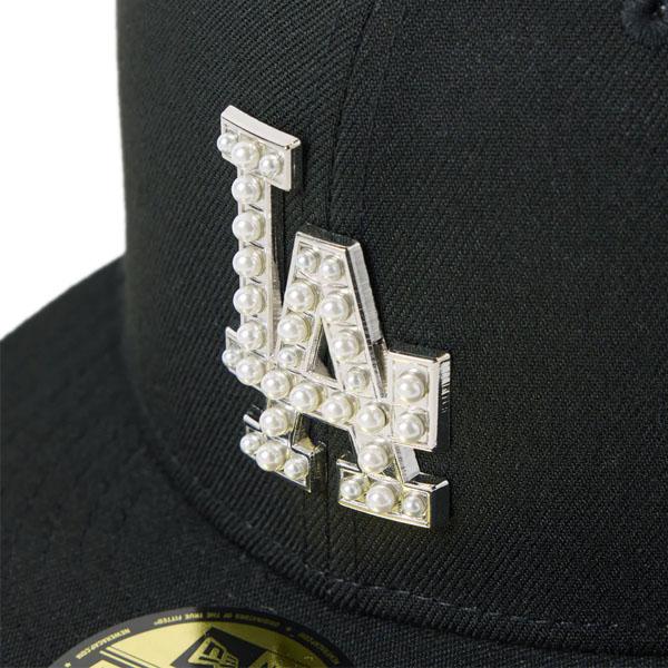 ニューエラ NEW ERA 59FIFTY MLB パール バッジ Pearl Badge ロサンゼルス ドジャース ブラック 14745166 帽子 キャップ_4