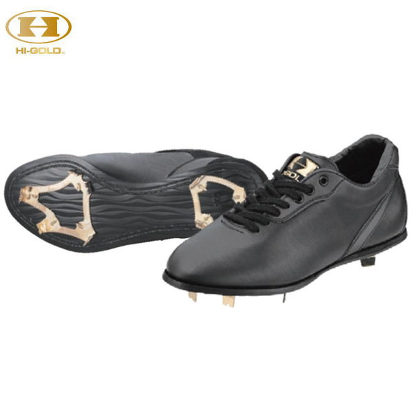 ハイゴールド Hi-GOLD スパイクシューズ PKS-1022 レギュラーカットスパイク ブラック 野球 ベースボール