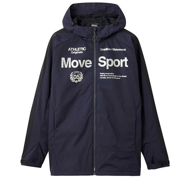 返品交換不可 在庫一掃セール DESCENTE デサント ムーブスポーツ ブラッシュド オーセンティックロゴ フーディー WUPニットジャケット ST4FWB34M-NVBK 即納の通販は