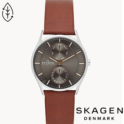 スカーゲン SKAGEN 腕時計 Holst Chronograph マルチファンクション ミディアムブラウンレザーウォッチ SKW6086 メンズ アナログ 北欧 正規品