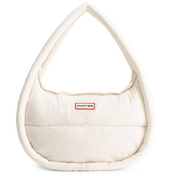 ハンター HUNTER フレイムド パファー ラージ ホーボー バッグ UBX3705KBM-WHW