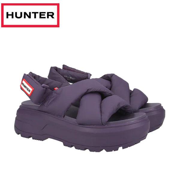 ハンター HUNTER ユニセックス シティ リベル パフド クロスオーバー サンダル リッチパープル UFD3116NYL-RIP シューズ