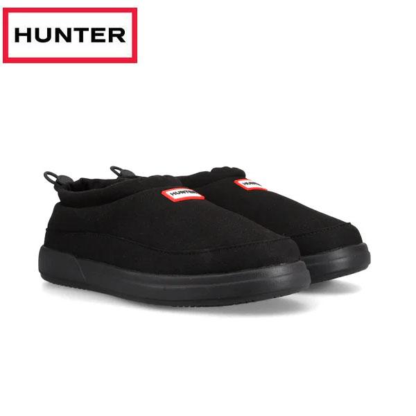 ハンター HUNTER ユニセックス イン アウト ビーガン スエード スリッパ ブラック UFF7114REN-BLK シューズ