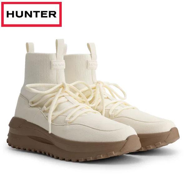 ハンター HUNTER ユニセックス トラベル フロー ビーガン スエード ニット レース ブーツ UFS7117REN-WGU シューズ