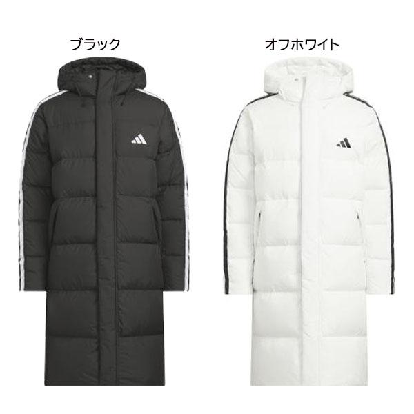 adidas アディダス スリーストライプス レギュラーフィット ロング ダウン コート マルチスポーツ ダウンコート WF945 ベンチコート｜詳細画像