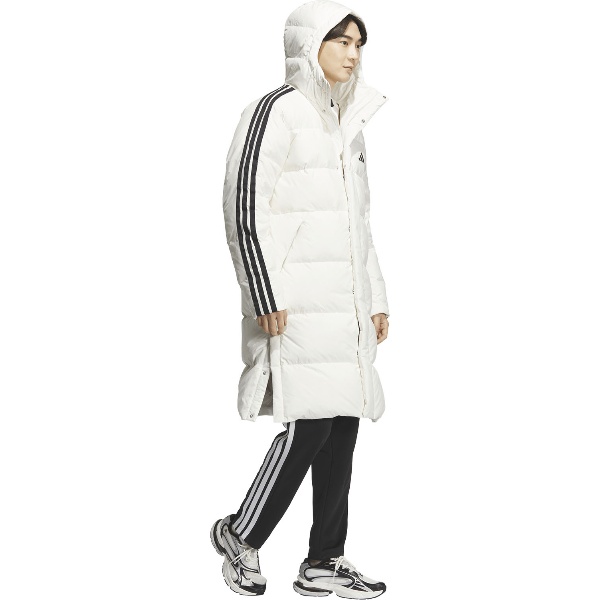 adidas アディダス スリーストライプス レギュラーフィット ロング ダウン コート マルチスポーツ ダウンコート WF945 ベンチコート｜詳細画像