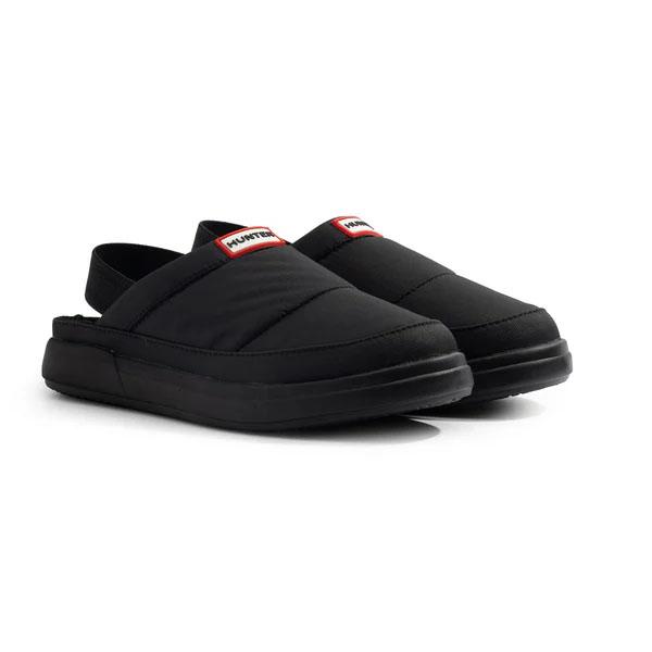 ハンター HUNTER レディース イン アウト ヒール ストラップ スリッパ ブラック WFF3101WWU-BLK シューズ